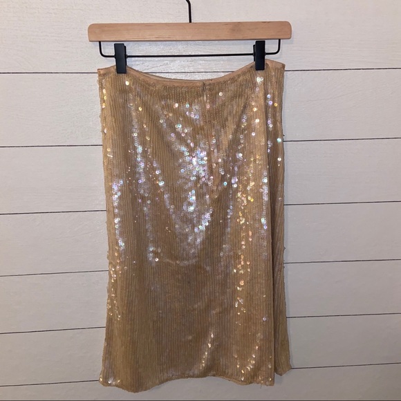Clifford & Wills Dresses & Skirts - Clifford & Wills Nude Sequin Skirt